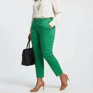 Rafaella Green Stretch Capri Pants Women's Size 18 NWT